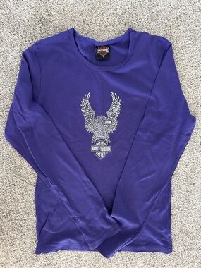 Harley-Davidson Purple Eagle Tee with Silver Graphic